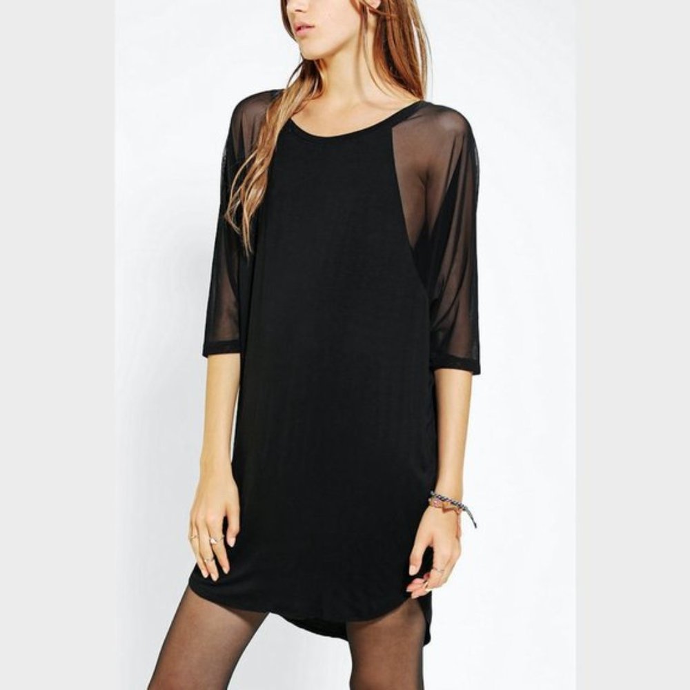 New Urban Outfitters Silence + Noise scoop neck sheer dolman relaxed shirtdress